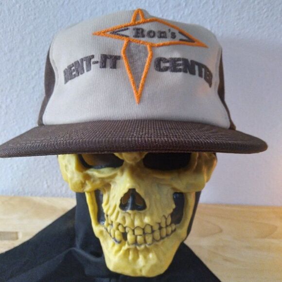 Vintage Ron's Rent-It Center Snap Back Trucker Hat - Picture 1 of 8